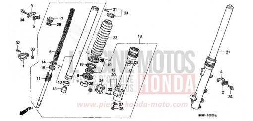 GABEL, VORNE XL600VW de 1998